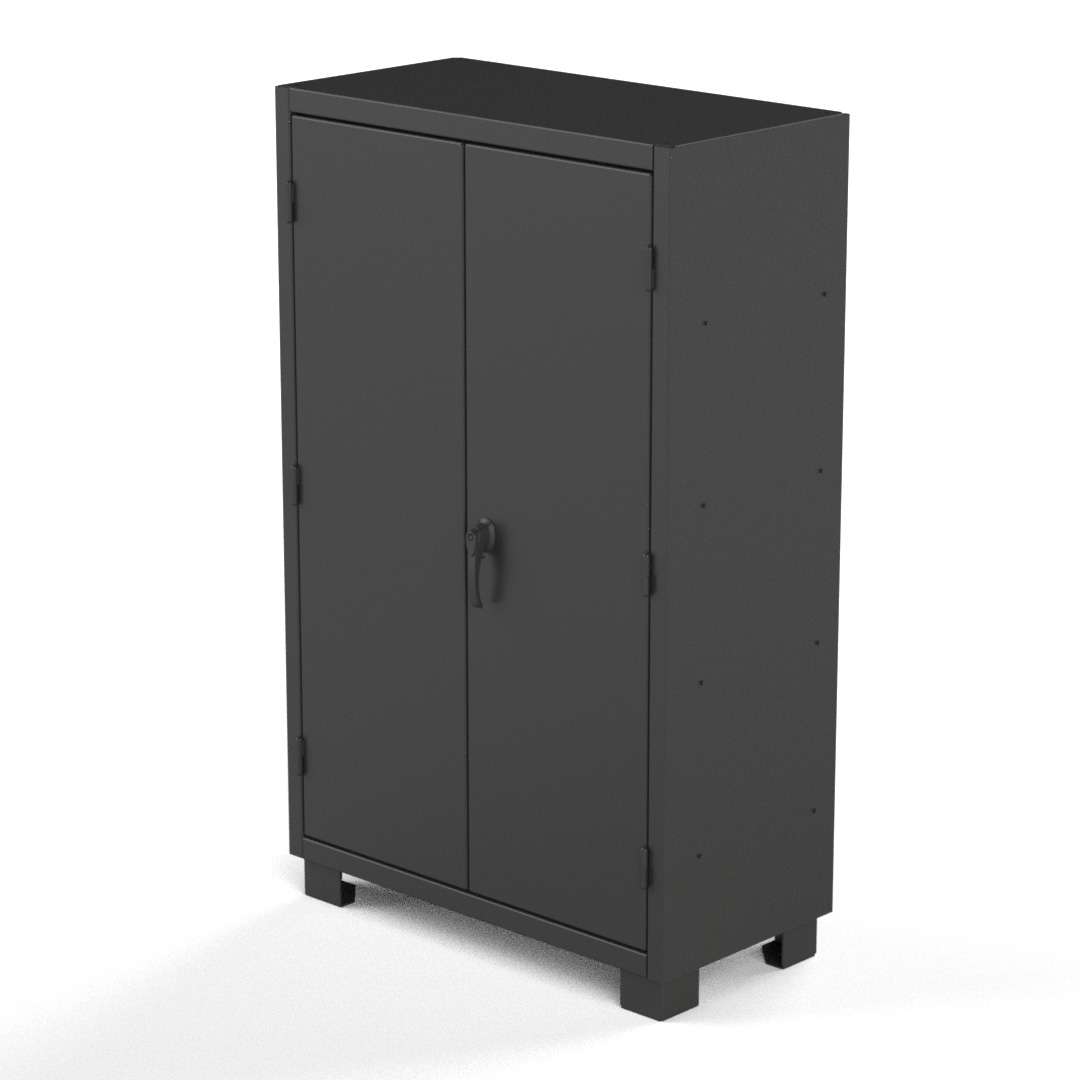 Bin Storage Cabinet With 3 Half-Width Shelves - 48 in. W X 24 in. D X 78  in. H