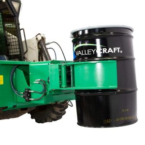 Valley Craft Drum Clamp & Rotate Powered Skid Steer Attachment - Skid Steer Powered Clamp/360° Rotation, 2000 lb. Capacity