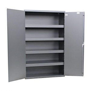 Valley Craft Heavy Duty Shelf Cabinet - 48"W x 24"D x 84"H, (4) Shelves, 1000 lb. Capacity/Shelf, 14 Gauge