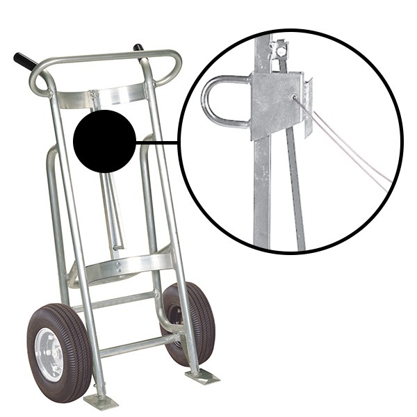 F81500A0C Valley Craft 2-Wheel Drum Hand Truck - Aluminum Image