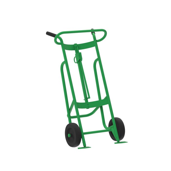 2-Wheel Drum Hand Truck, Steel, Mold-On Rubber Wheels