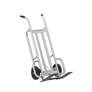 2-Wheel Pallet Hand Truck, Aluminum, Mold-On Rubber Wheels