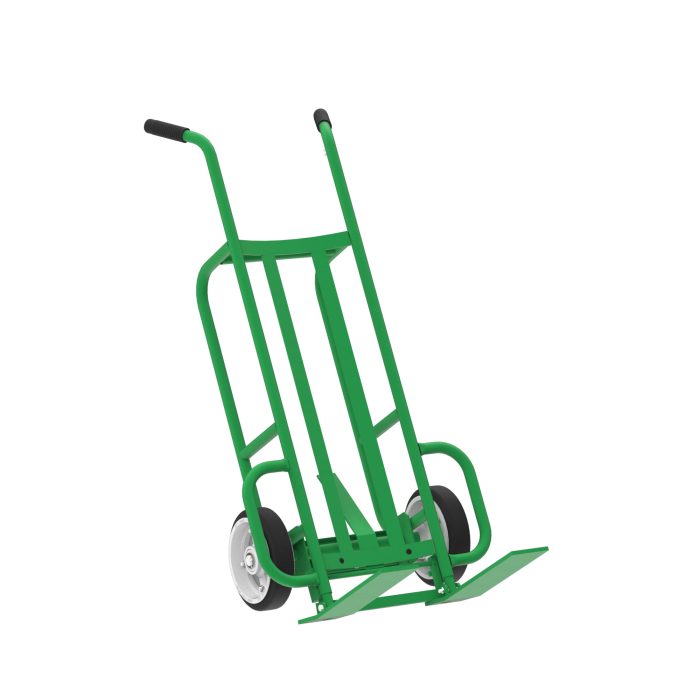 2-Wheel Pallet Hand Truck, Steel, Solid Rubber Wheels, Hand Brake