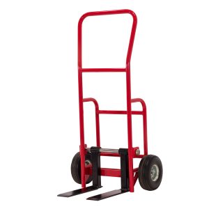 Multi-Use Hand Truck, Flat Forks, Mold-On Rubber Wheels