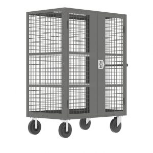 Security Cart, 48x30", (2) Shelves, Gray