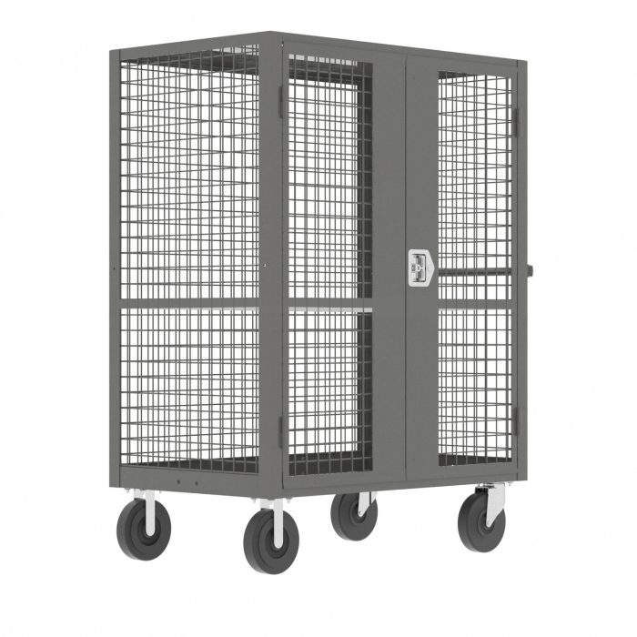 Security Cart, 48x30", (1) Shelf, Gray