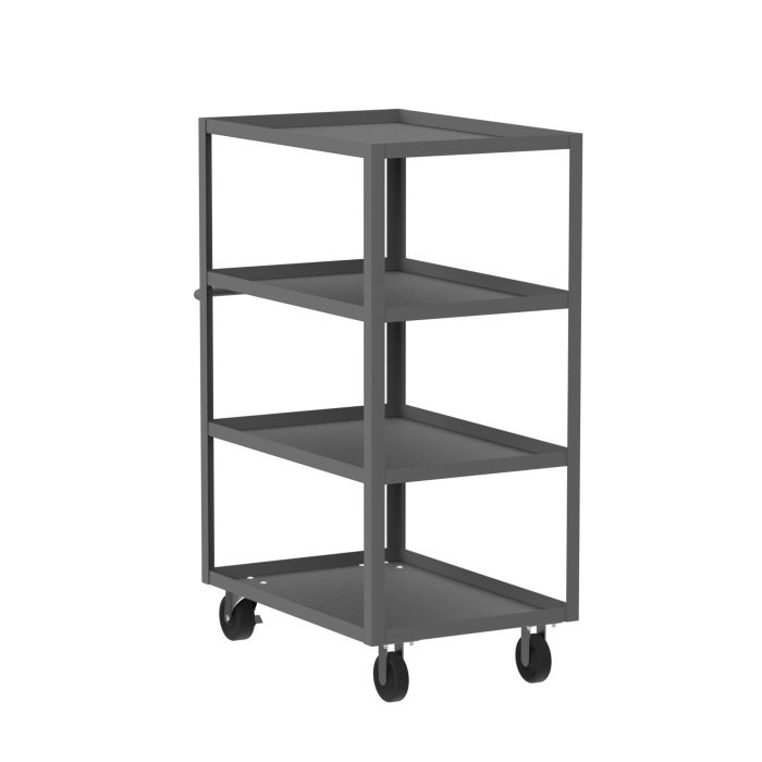 4-Shelf 12 Gauge Utility Cart, 36x24", Gray