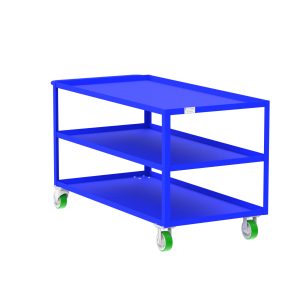 3-Shelf 12 Gauge Utility Cart, 60x30", Blue