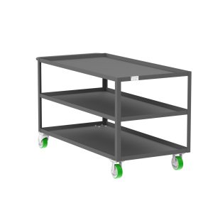 3-Shelf 12 Gauge Utility Cart, 60x30", Gray