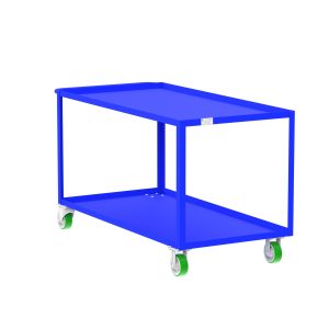 2-Shelf 12 Gauge Utility Cart, 60x30", Blue