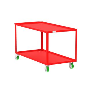 2-Shelf 12 Gauge Utility Cart, 60x30", Red