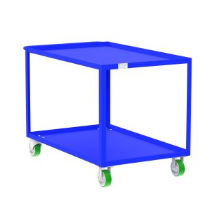 2-Shelf 12 Gauge Utility Cart, 48x30", Blue