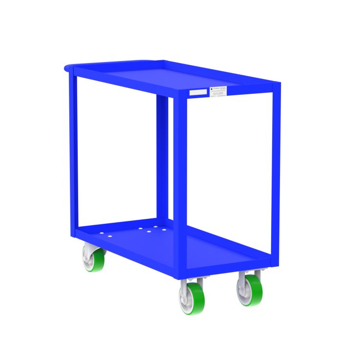 2-Shelf 12 Gauge Utility Cart, 36x18", Blue