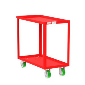 2-Shelf 12 Gauge Utility Cart, 36x18", Red