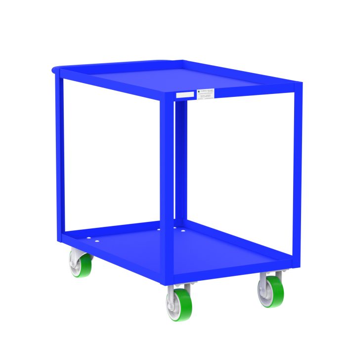 2-Shelf 12 Gauge Utility Cart, 36x24", Blue