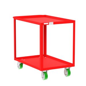 2-Shelf 12 Gauge Utility Cart, 36x24", Red