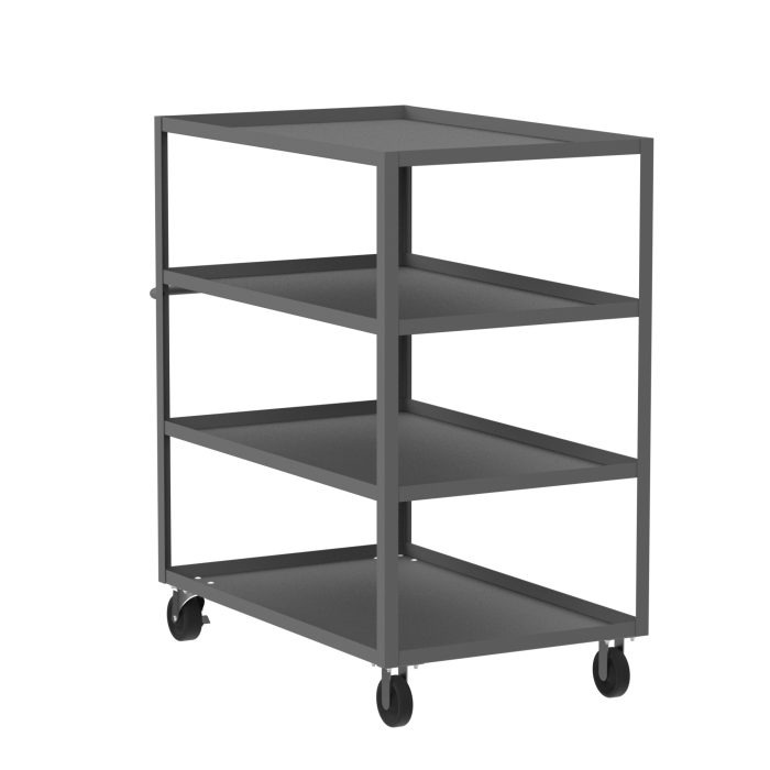 4-Shelf 12 Gauge Utility Cart, 48x30", Gray