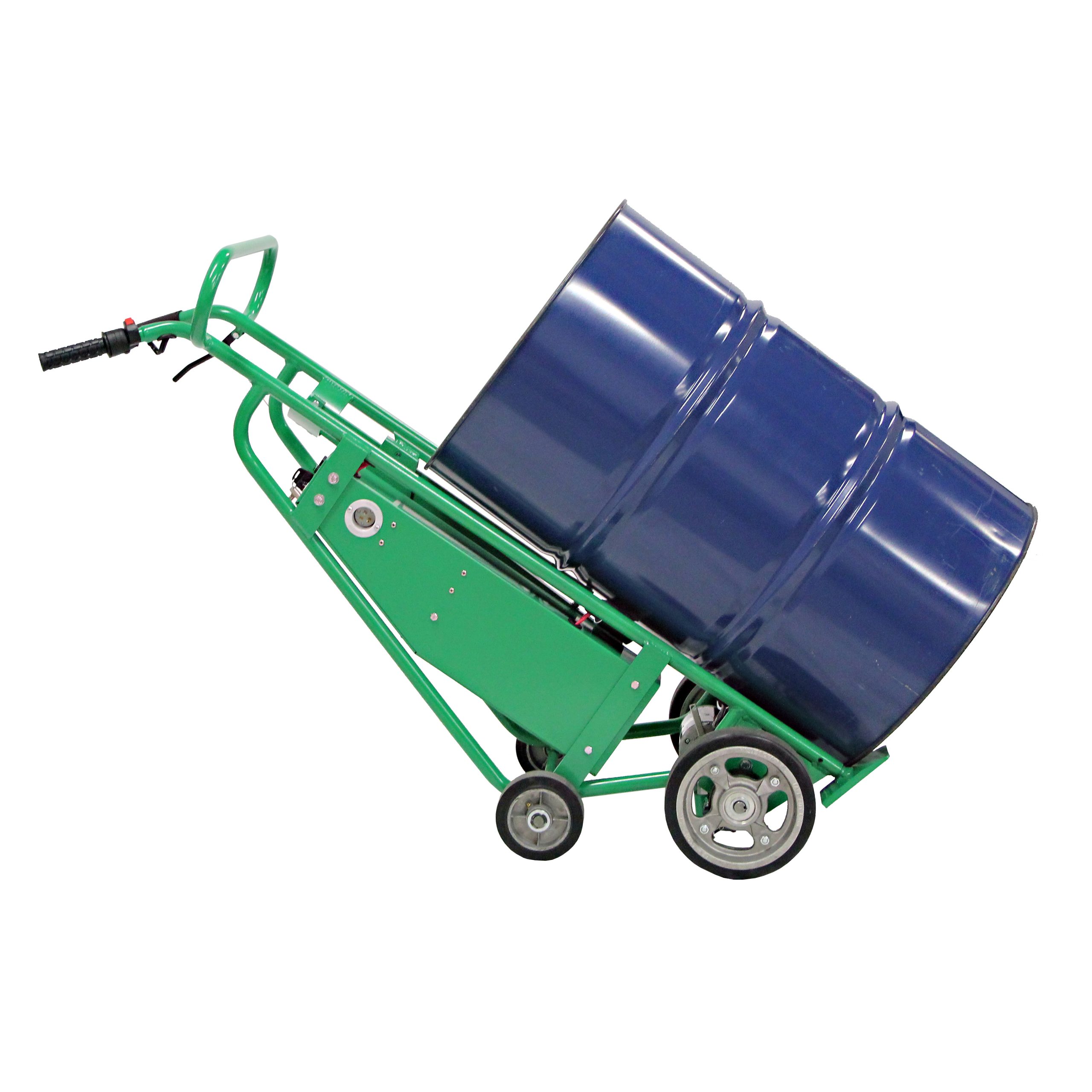 Powered Drum Hand Truck, Solid Rubber Wheels