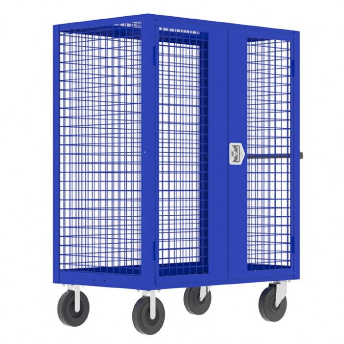 Security Cart, 60x30", (1) Shelf, Blue