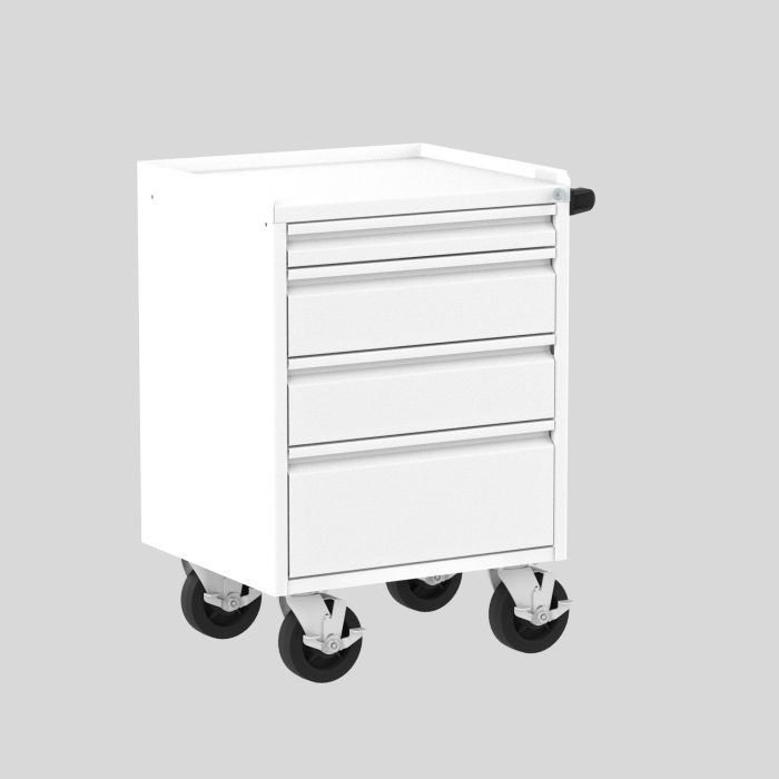 24" Deluxe Mobile Workbench, (4) Drawers, White