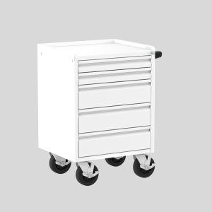 24" Deluxe Mobile Workbench, (5) Drawers, White