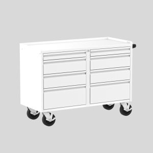 48" Deluxe Mobile Workbench, (8) Drawers, White
