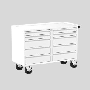 48" Deluxe Mobile Workbench, (10) Drawers, White