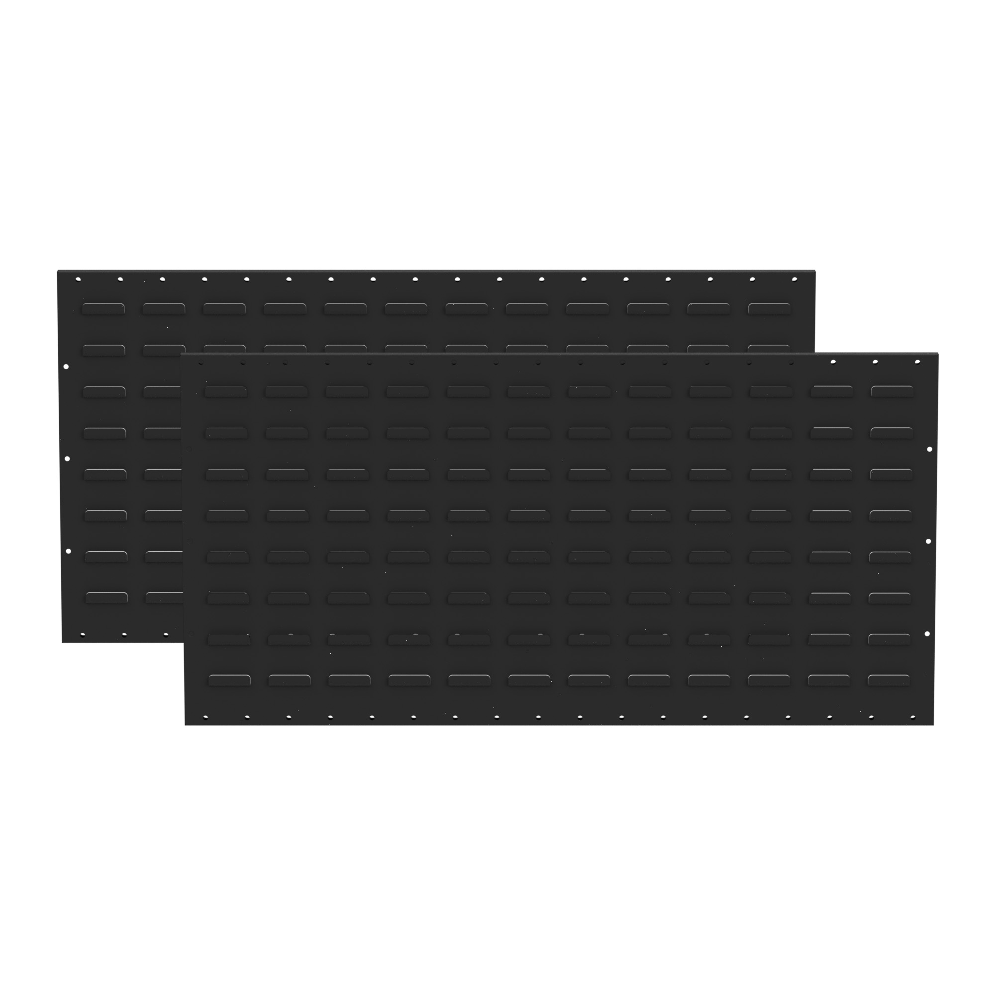 Louvered Wall Panels 36w X 18h Black Used W Plastic Bins Valley 