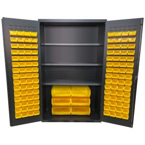 Bin & Shelf Cabinet, Half Bins, 48x78"
