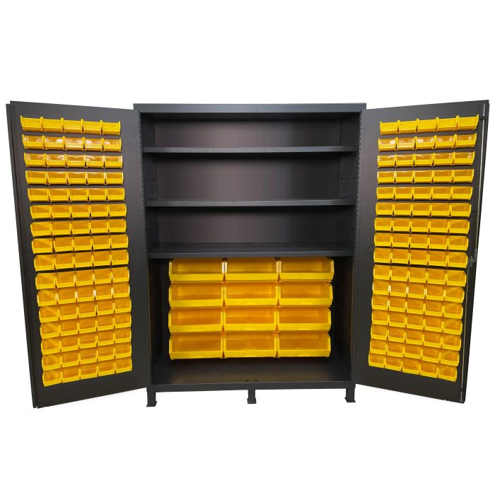 Bin & Shelf Cabinet, Half Bins, 60x84"