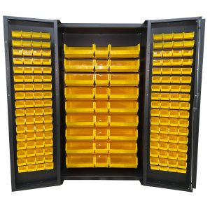 Deep Door Bin & Shelf Cabinet, Full Bins, 48x84"