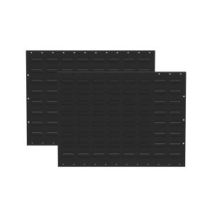 Louvered Wall Panels (2-Pack), 24x18", Black