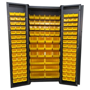 Deep Door Bin & Shelf Cabinet, Full Bins, 36x78"