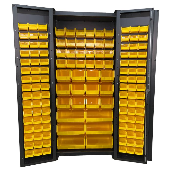 Deep Door Bin & Shelf Cabinet, Full Bins, 36x78"