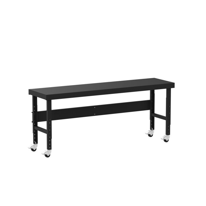 Adjustable Height Mobile Work Table, 84x22"