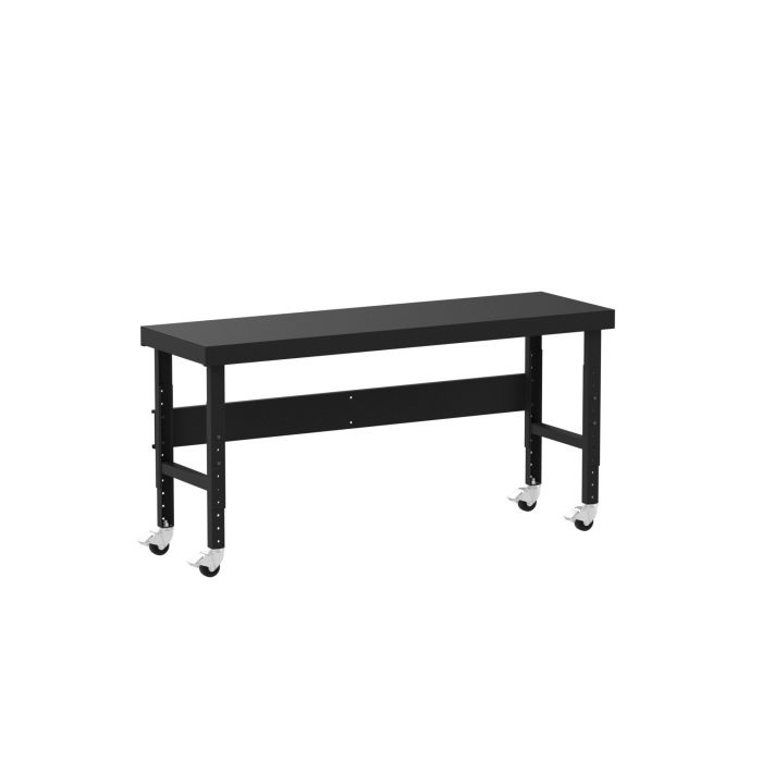 Adjustable Height Mobile Work Table, 72x22"