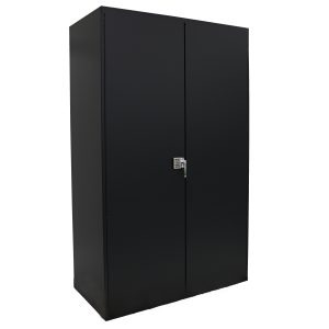 Deluxe Electronic Locking Cabinet, 48x78", Black
