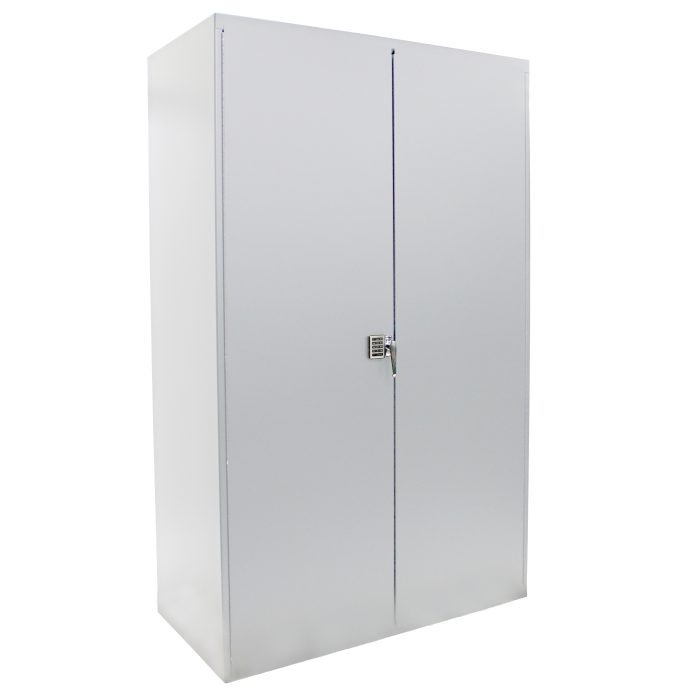 Deluxe Electronic Locking Cabinet, 48x78", White