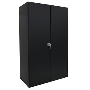 Deluxe Electronic Locking Cabinet, 36x78", Black