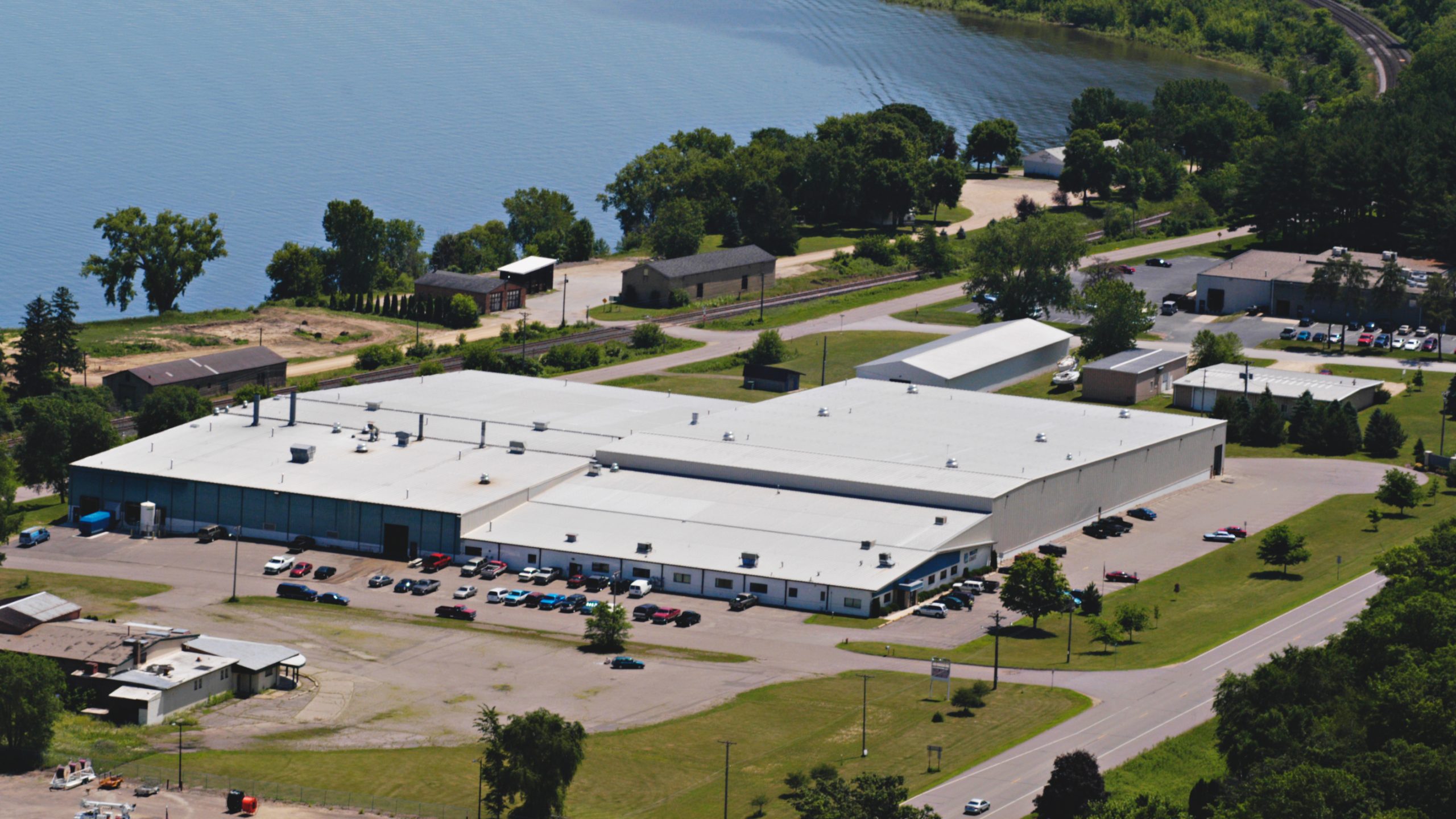 Overhead photo of the Valley Craft factory in Lake City, MN